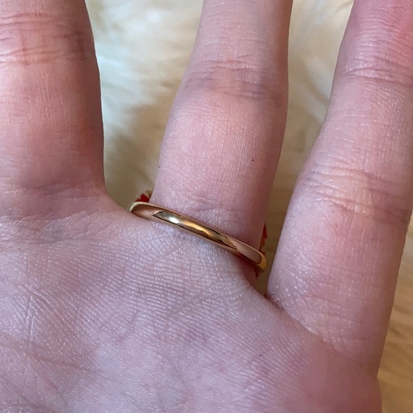 NWT Cato gold red color paper flower statement ring costume jewelry floral ring - Picture 3 of 16